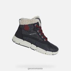 flexyper abx baiat 2R8RL1990 gri închis/bordeaux Geox