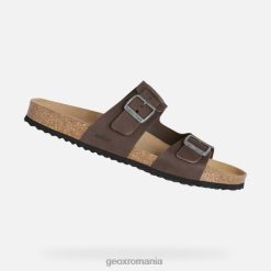 sandal ghita man 2R8RL725 cafea neagră Geox